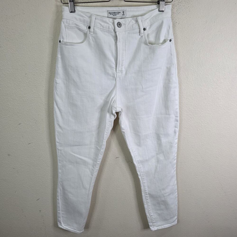 Abercrombie And Fitch The Super Skinny High Rise Ankle Jeans White Size 29 / 8